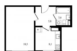 1-к квартира, 35.7 м², 4/24 эт.