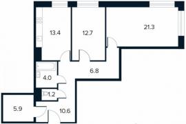 Апартаменты-студия, 19,1 м²
